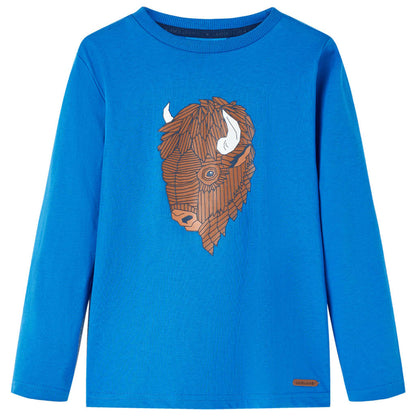 Kinder-Langarmshirt Kobaltblau 104