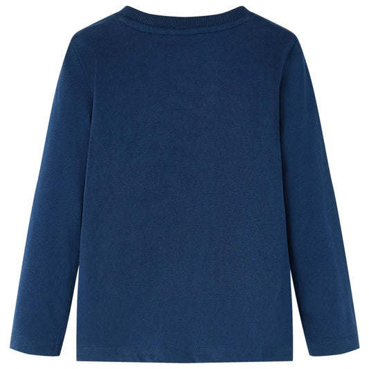 Kinder-Langarmshirt Marineblau 92