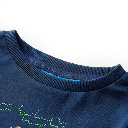 Kinder-Langarmshirt Marineblau 104