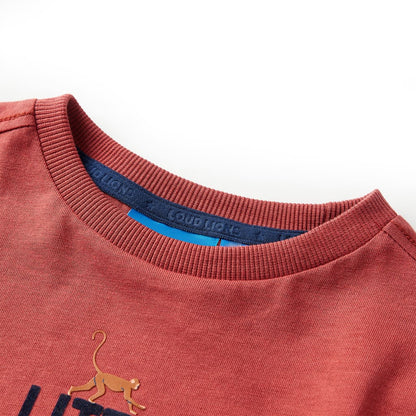 Kinder-Langarmshirt Dunkelrot 92
