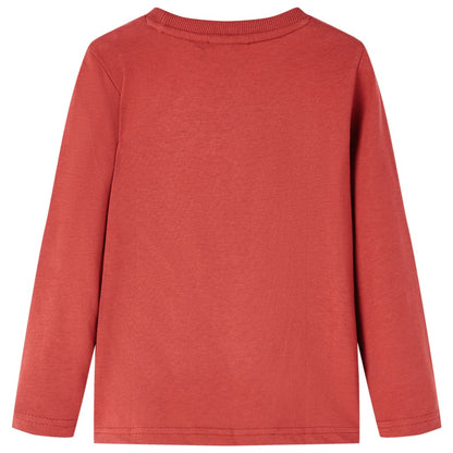 Kinder-Langarmshirt Dunkelrot 128