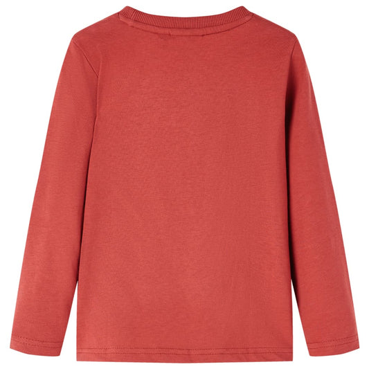 Kinder-Langarmshirt Dunkelrot 128