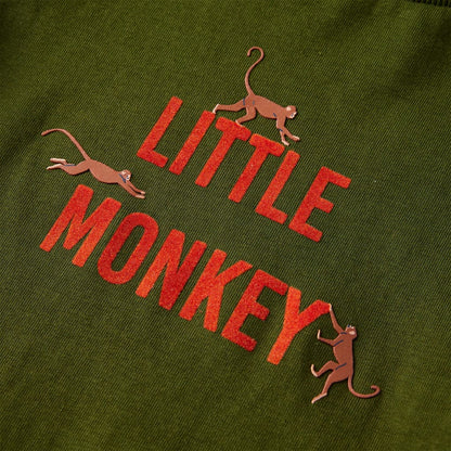 Kinder-Langarmshirt Dunkles Khaki 140