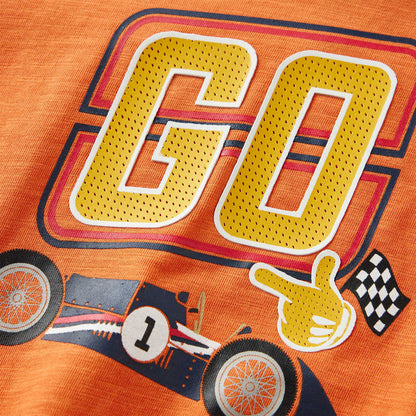 Kinder-Langarmshirt Dunkelorange 92