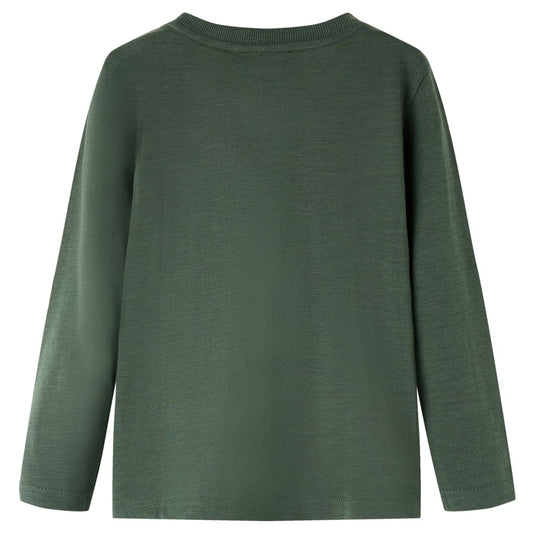 Kinder-Langarmshirt Dunkelgrün 116
