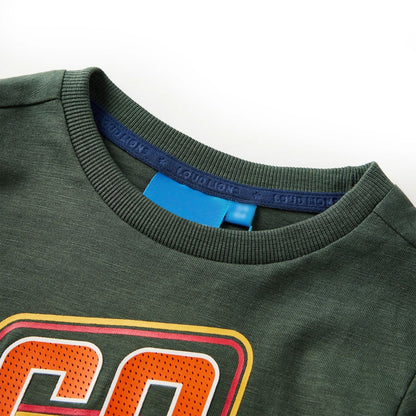 Kinder-Langarmshirt Dunkelgrün 116