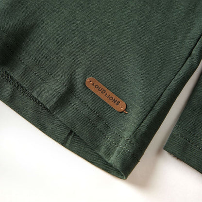Kinder-Langarmshirt Dunkelgrün 116