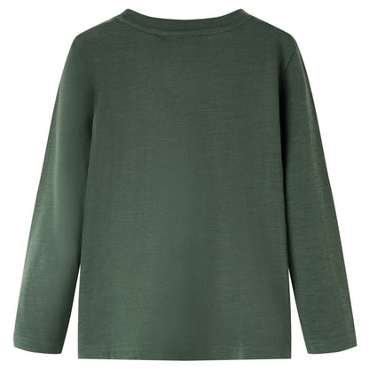 Kinder-Langarmshirt Dunkelgrün 128