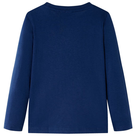 Kinder-Langarmshirt Marineblau 92