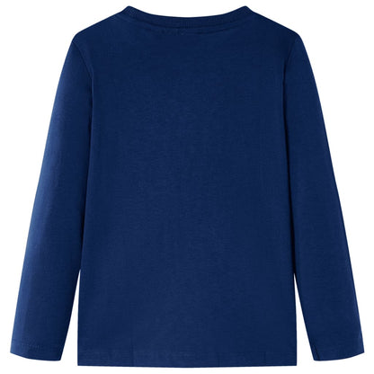 Kinder-Langarmshirt Marineblau 116