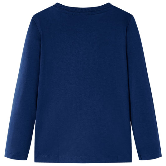 Kinder-Langarmshirt Marineblau 116