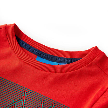 Kinder-Langarmshirt Rot 92