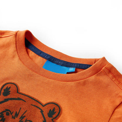 Kinder-Langarmshirt Dunkelorange 104