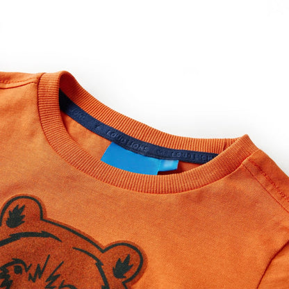 Kinder-Langarmshirt Dunkelorange 128