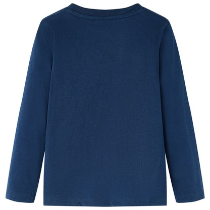 Kinder-Langarmshirt Marineblau 92