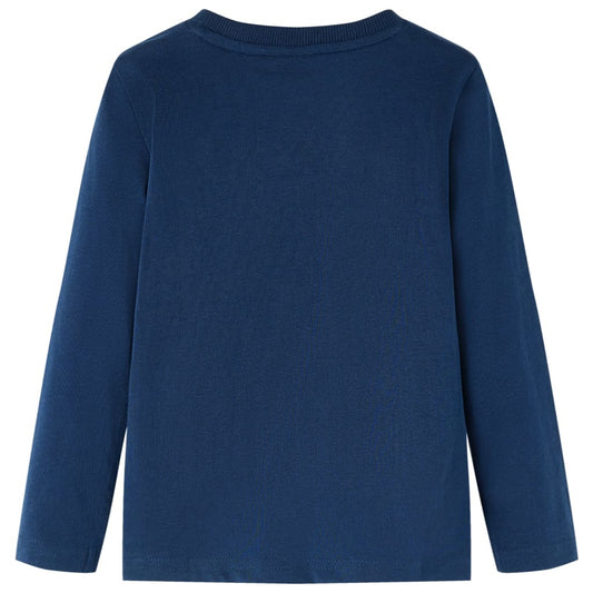 Kinder-Langarmshirt Marineblau 92