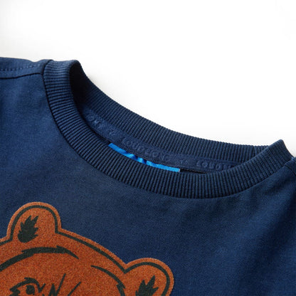Kinder-Langarmshirt Marineblau 116