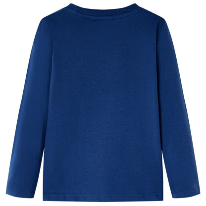 Kinder-Langarmshirt Jeansblau 128