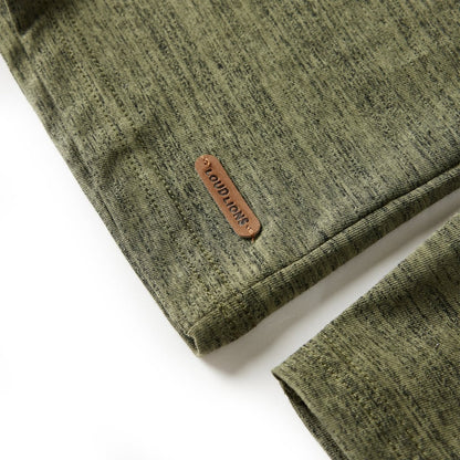 Kinder-Langarmshirt Khaki Melange 128