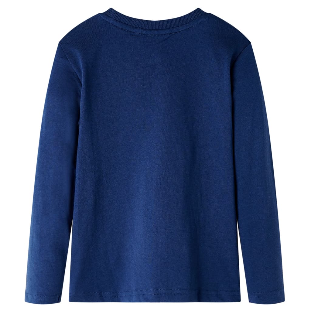 Kinder-Langarmshirt Marineblau 104