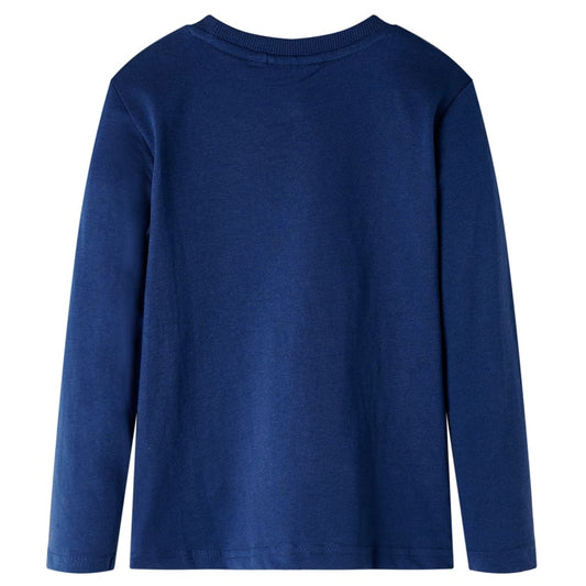 Kinder-Langarmshirt Marineblau 104