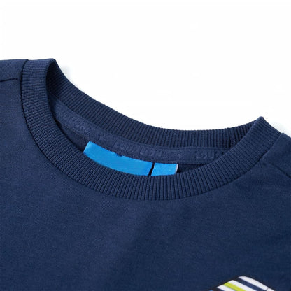 Kinder-Langarmshirt Marineblau 104