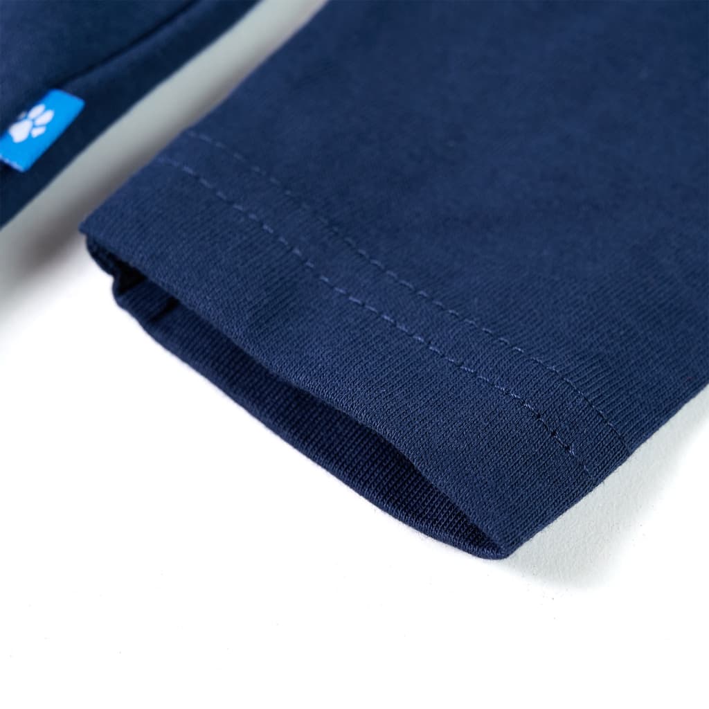 Kinder-Langarmshirt Marineblau 104