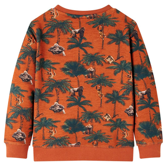 Kinder-Sweatshirt Helles Rostbraun 104