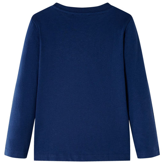 Kinder-Langarmshirt Marineblau 92