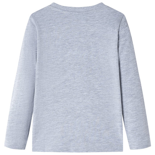 Kinder-Langarmshirt Grau Melange 92