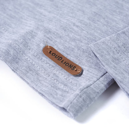 Kinder-Langarmshirt Grau Melange 116