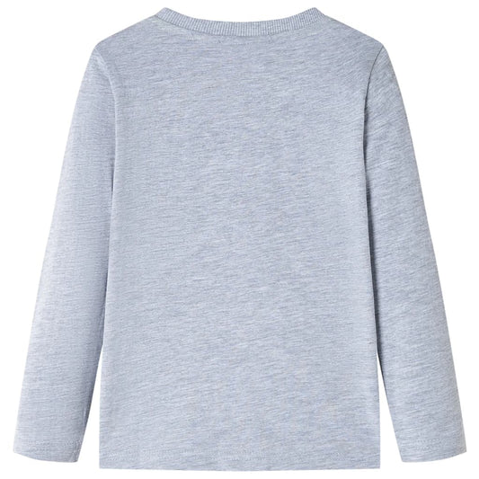 Kinder-Langarmshirt Grau Melange 140