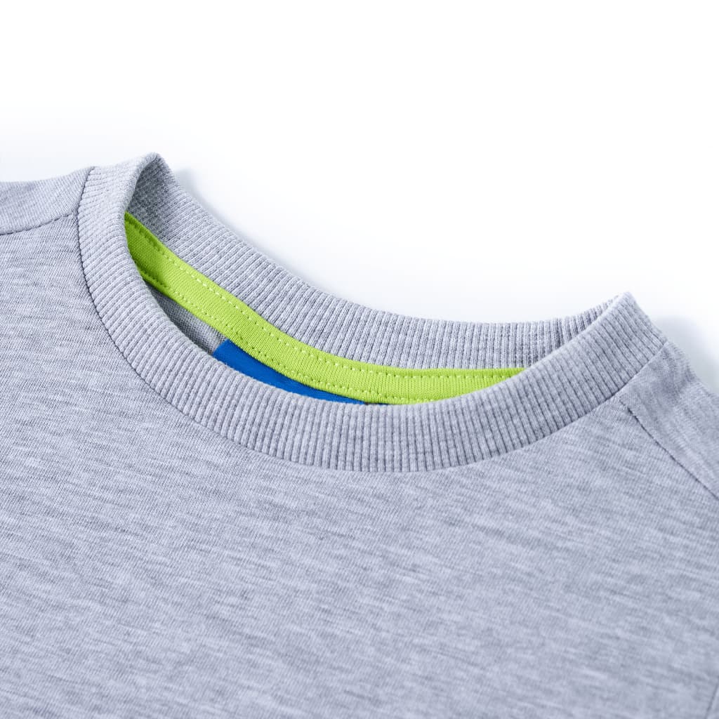 Kinder-Langarmshirt Grau Melange 140