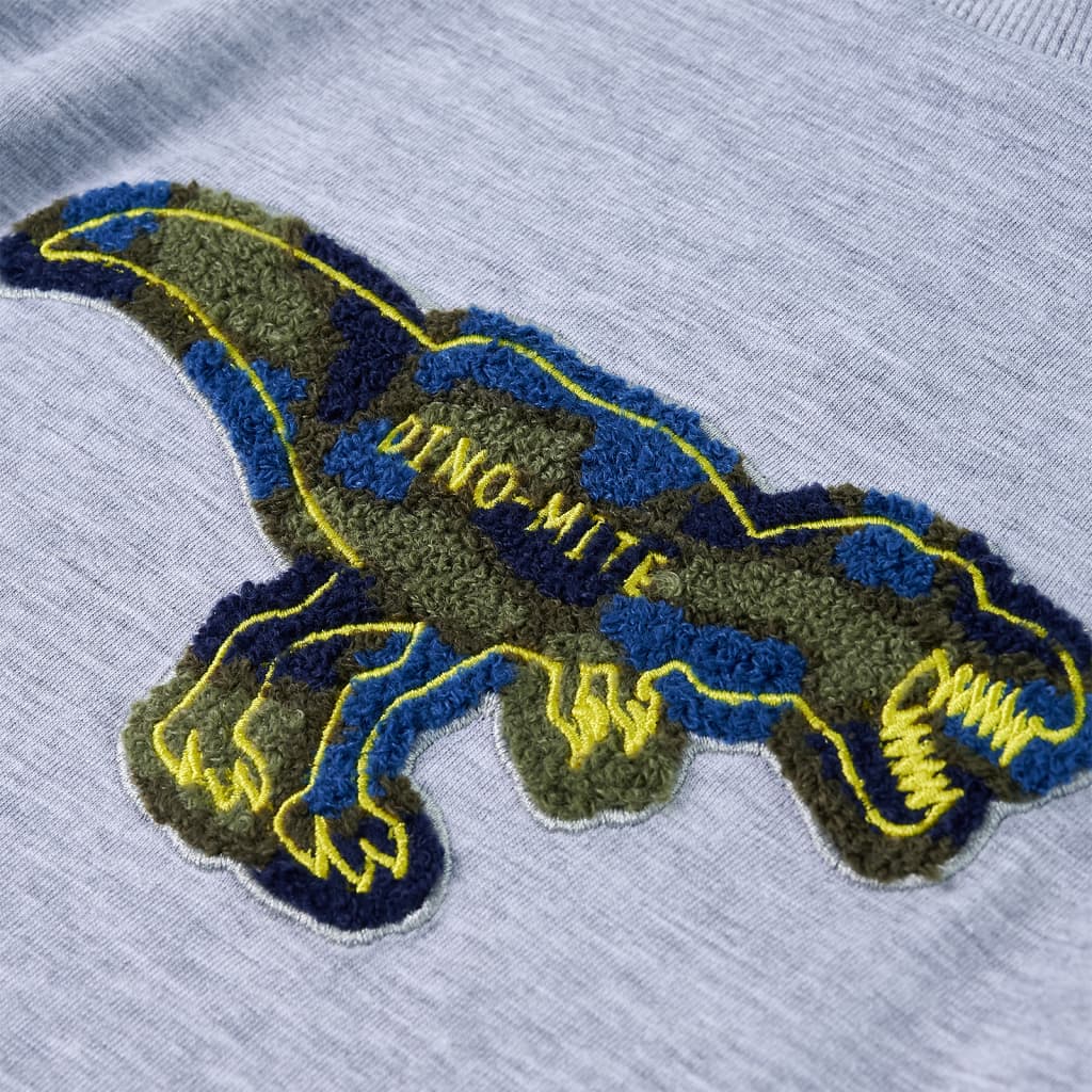 Kinder-Langarmshirt Grau Melange 140