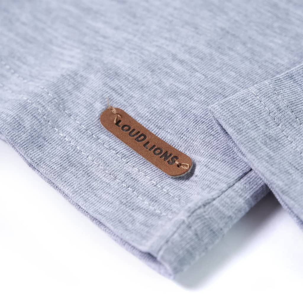 Kinder-Langarmshirt Grau Melange 140