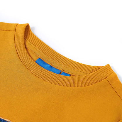 Kinder-Langarmshirt Ocker 128