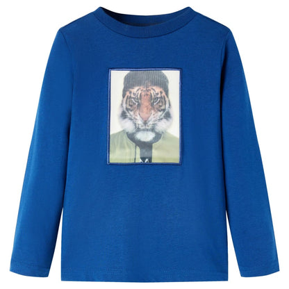 Kinder-Langarmshirt Dunkelblau 116