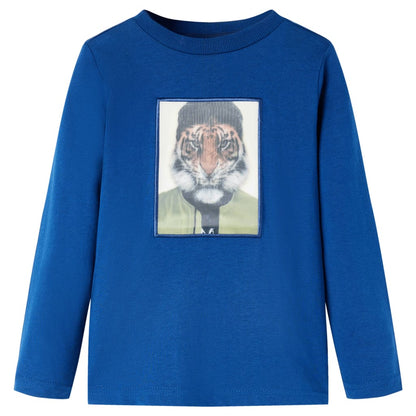 Kinder-Langarmshirt Dunkelblau 140