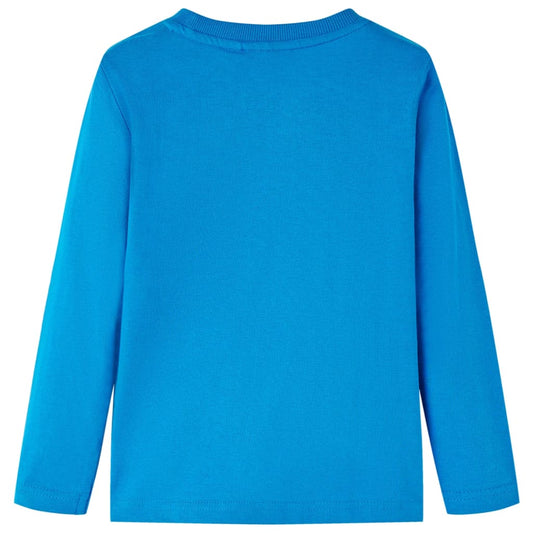 Kinder-Langarmshirt Kobaltblau 116