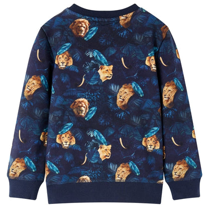 Kinder-Sweatshirt Marineblau 128