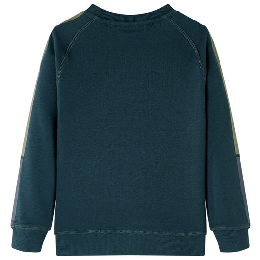 Kinder-Sweatshirt Moosgrün 116