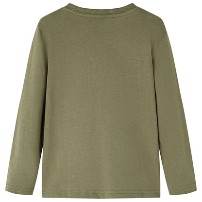 Kinder-Langarmshirt Khaki 92