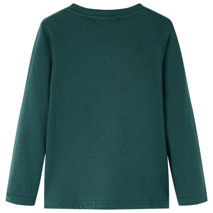 Kinder-Langarmshirt Dunkelgrün 104