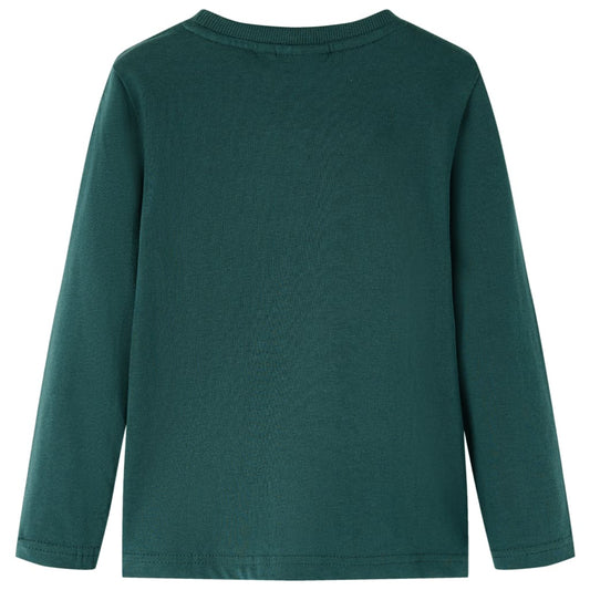 Kinder-Langarmshirt Dunkelgrün 104