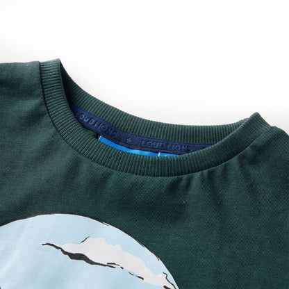 Kinder-Langarmshirt Dunkelgrün 104