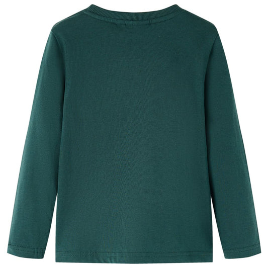 Kinder-Langarmshirt Dunkelgrün 128