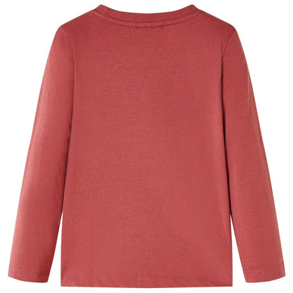 Kinder-Langarmshirt Dunkelrot 104