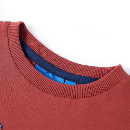 Kinder-Langarmshirt Dunkelrot 104