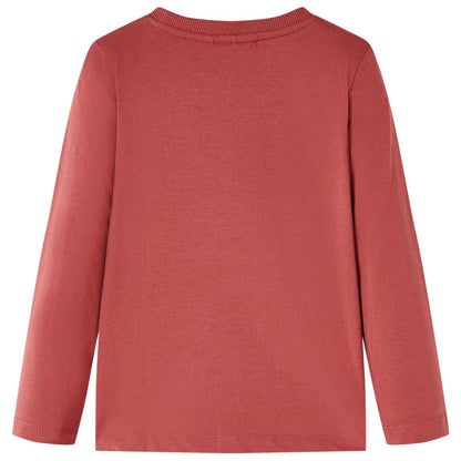 Kinder-Langarmshirt Dunkelrot 140