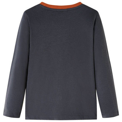 Kinder-Langarmshirt Anthracite 128